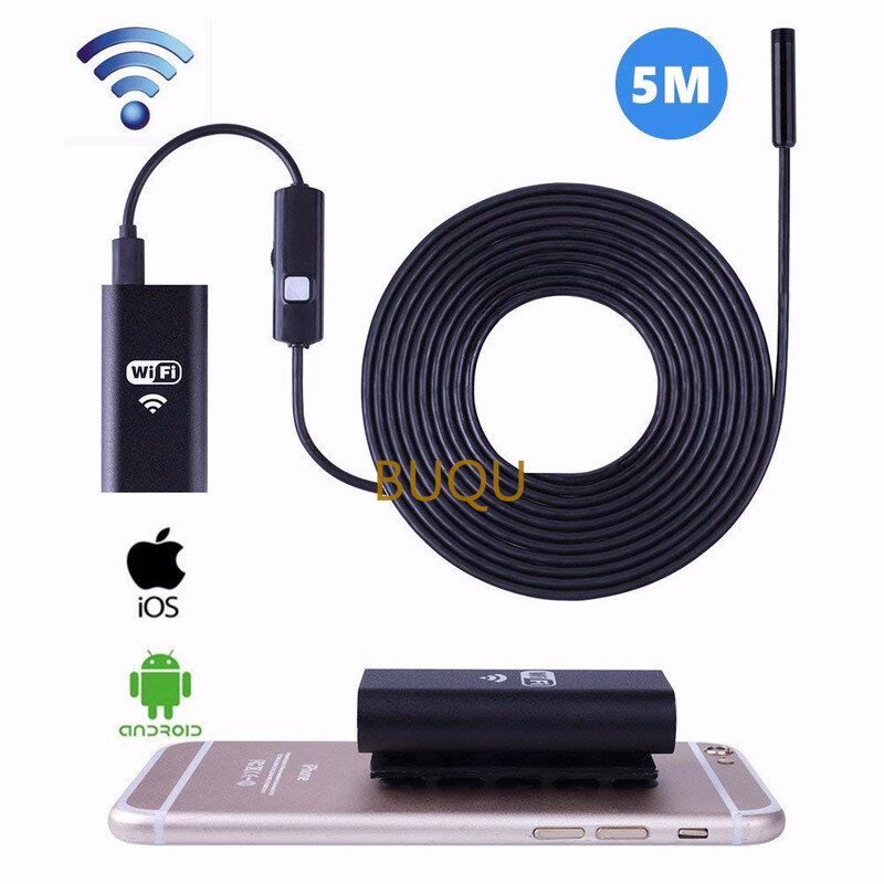 WiFi Endoscope กล้องมินิกล้อง Borescope USB สำหรับรถยนต์ HD ไร้สายสำหรับ iPhone และ Android สมาร์ทโฟน