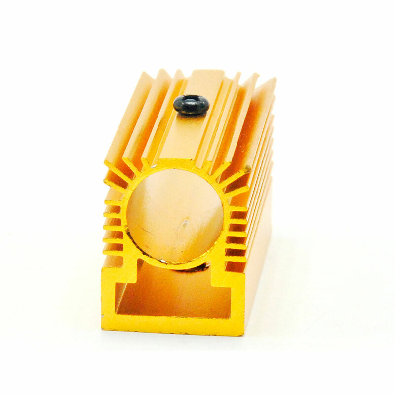 Soporte disipador de calor dorado para módulos láser de refrigeración, diámetro 12mm, azul, verde, rojo, IR, 20x27X46mm