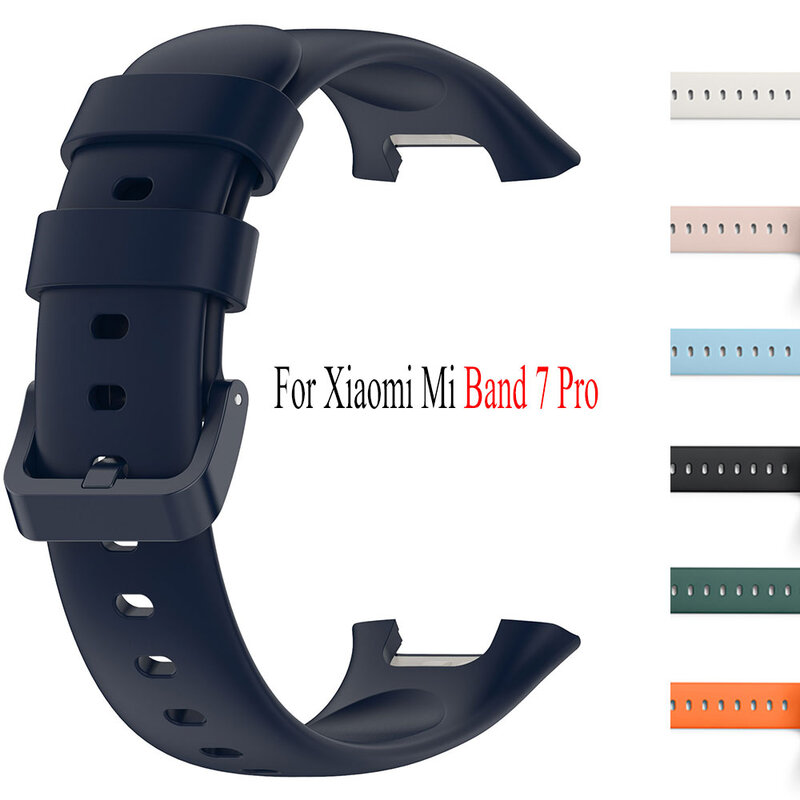 Liquid Silicone Watch Strap para Xiaomi Mi Band 7 Pro, Pulseira, Pulseira, Smartwatch, Acessórios Correa