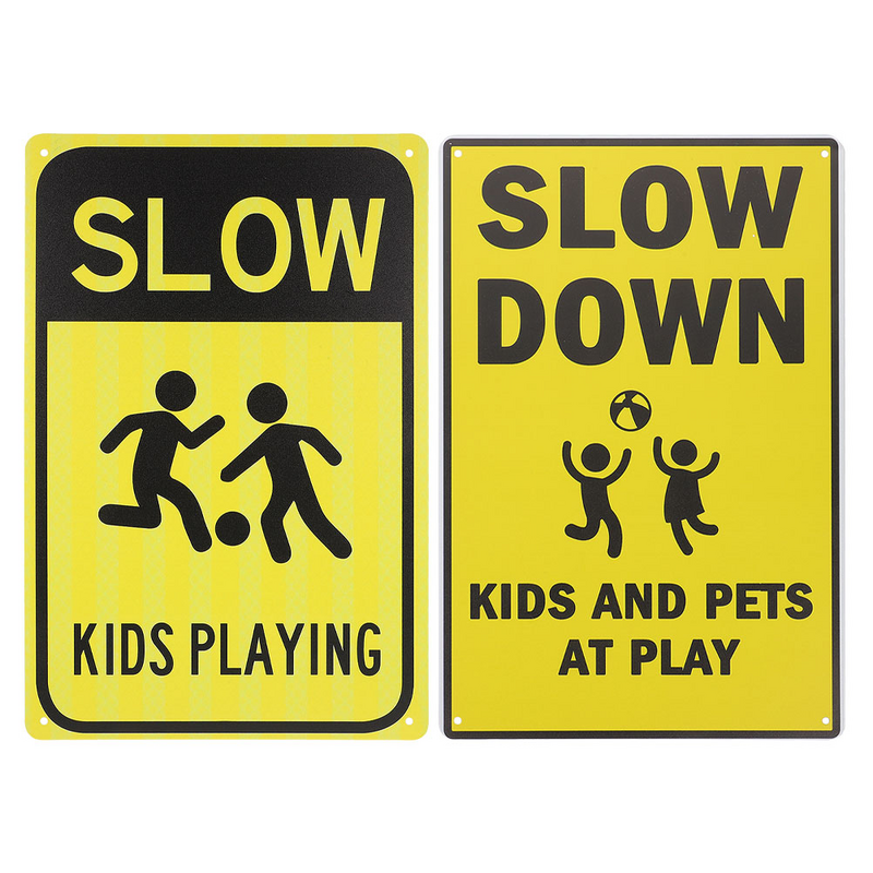 경고 표지판 도로 도로 도로 표지판, 어린이 놀이용 주의 표지판, 2 개