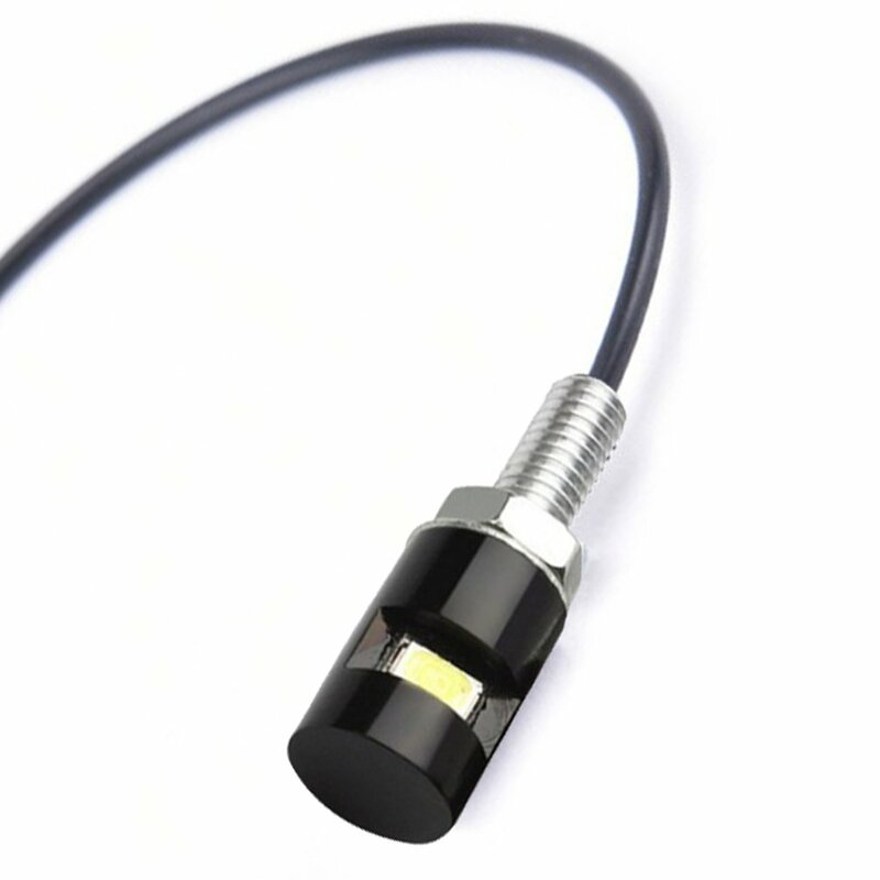 1pc 범용 12V LED 오토바이 차량 번호 번호판 볼트 스크류 라이트 램프 자동차 및 오토바이 쉬운 설치
