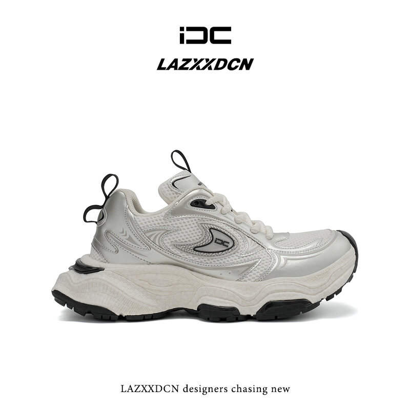 LAZXXDCN sepatu olahraga desainer mewah uniseks pria baru sepatu lari sol tebal sepatu Jogging wanita trendi atletik