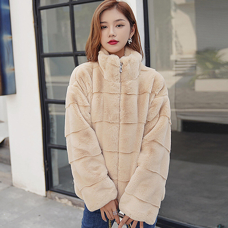 Warm Plush Jacket Women Winterwear 2023 cappotto di pelliccia sintetica femminile inverno giacche di pelliccia artificiale signore soffice pelliccia di visone