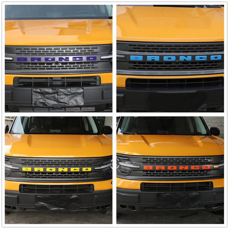 Передняя решетка «brocno», эмблема, БУКВЕННОЕ украшение, Накладка для Ford Bronco Sport 2021 2022 2023, автомобильная наклейка, внешние аксессуары