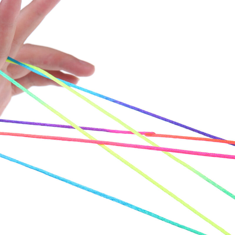 Kids rainbow Colour Fumble Finger Thread Rope String Game Developmental Toy