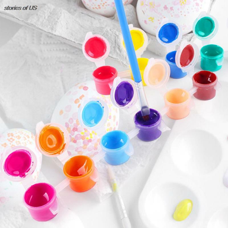 Tinta acrílica para crianças, arte DIY, pigmentos pintados à mão, conjunto de pigmentos graffiti, 1 conjunto, 3ml