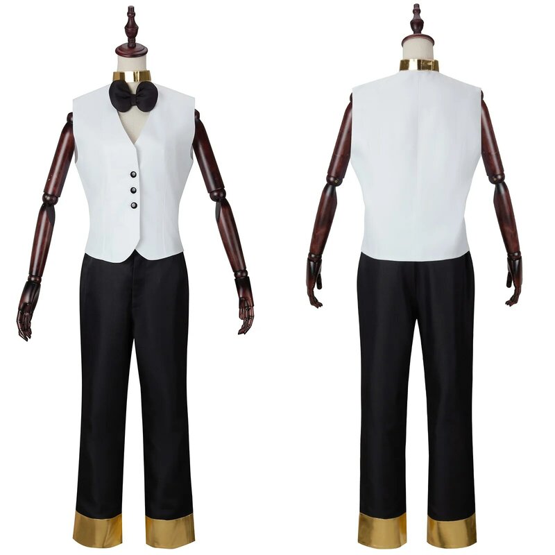 Anime Michael Cosplay Costume Men Uniform Suit Long Jacket Vest Pants Bow Halloween Birthday Party Outfit