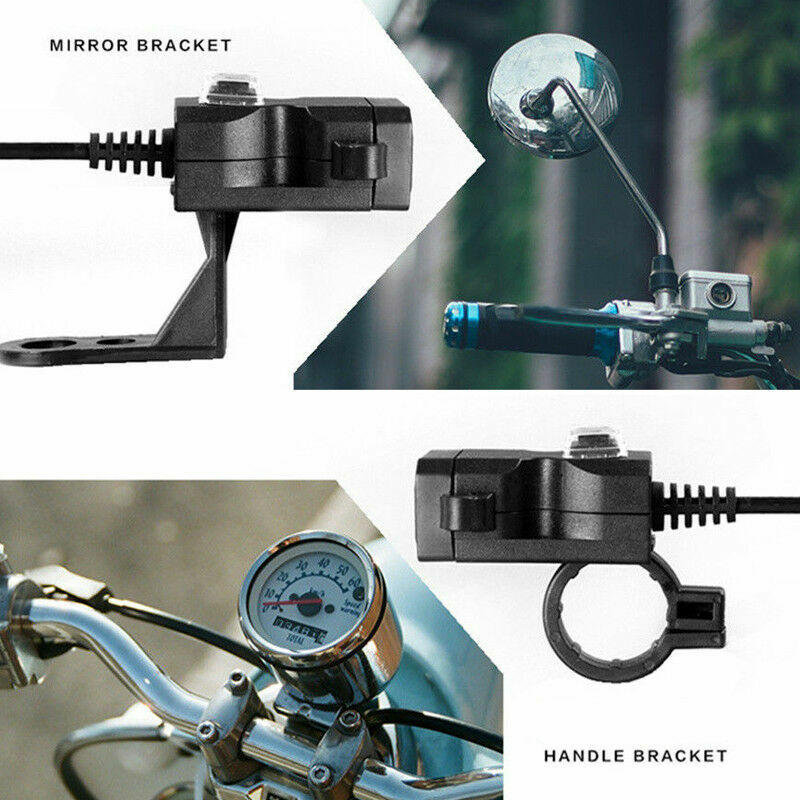 Cargador Universal para manillar de motocicleta, adaptador de fuente de alimentación para teléfono, doble puerto USB, 12V, resistente al agua, 5V, 1A/2,1a