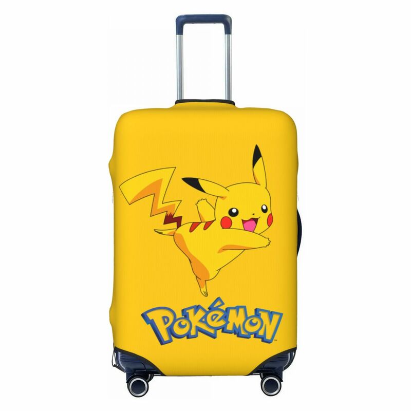 Funda de equipaje personalizada de Pokemon Pikachu, cubierta protectora elástica para maleta de viaje, traje para 18-32 pulgadas