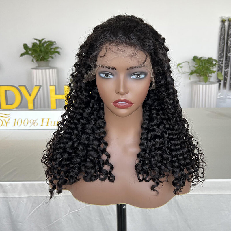 GDYLUXURY-شعر مستعار ريمي برازيلي للنساء ، تجعيد عميق ، شعر بشري ، سحب مزدوج ، موجة مائية ، دانتيل أمامي عالي الدقة ، كثافة ، 30 في
