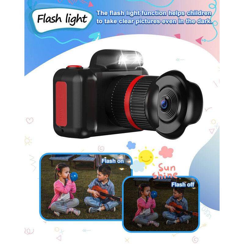 Kinder Camera Speelgoed 1080P Hd Slr Selfie Mini Camera Kinderen Digitale Video Camcorder Outdoor Fotografie Speelgoed Verjaardagscadeaus