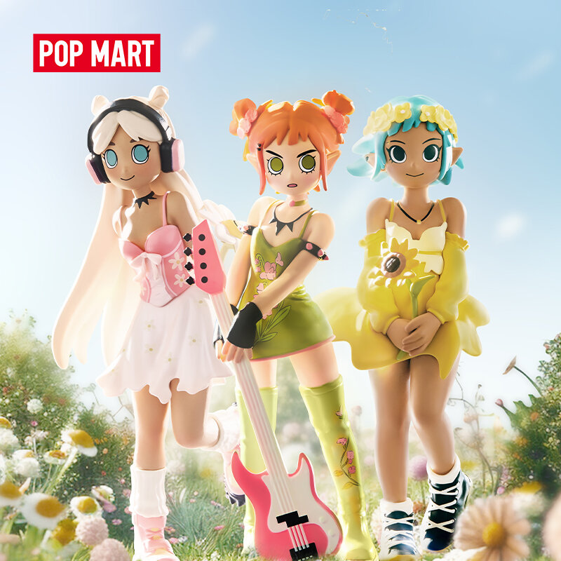 Figura de ação POP MART Peach Riot, Série Punk Fairy, Caixa Misteriosa, Caixa Cega, Brinquedo Bonito, 1Pc, 12Pcs