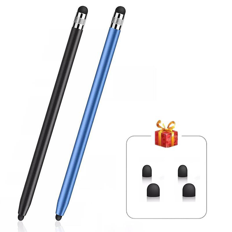 Сенсорная ручка для планшета Универсальный карандаш емкостный стилус Двойная силиконовая головка для iPad Android смартфона
