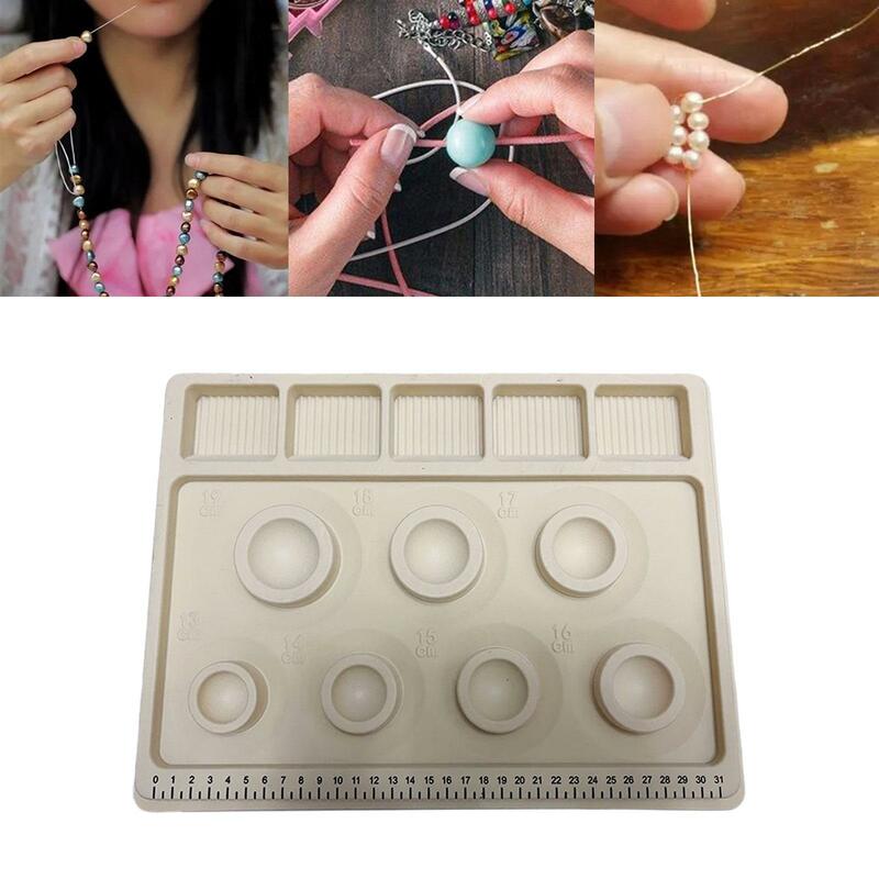 Bandeja de cuentas para fabricación de joyas para niñas, herramienta de abalorios portátil, tablero de diseño de cuentas