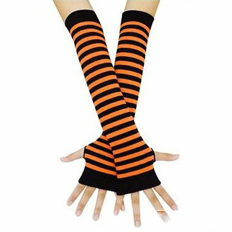 Women Girls Arm Cover Long Sleeve Fingerless Long Glove Wristband Knitted Gloves Elbow Mitten