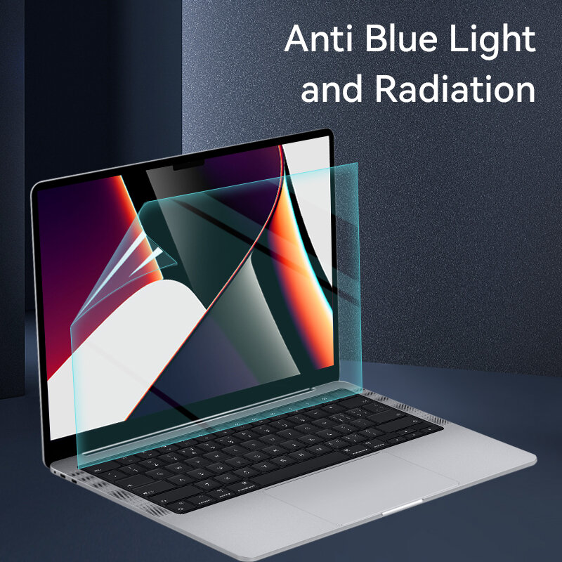 Protetor de Tela Anti Luz Azul para MacBook Air 13, M1, M2 Pro, 13, 14, 15, 16, 11, filme 12 Polegada HD, protetor macio, A2681, A2337, A2338, A2779
