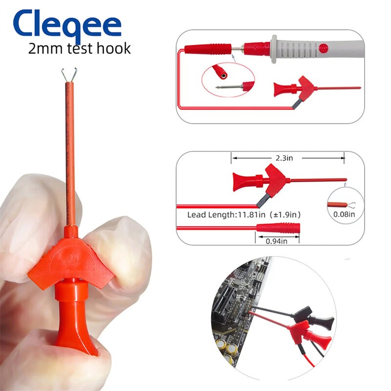 Cleqee Multimeter probes replaceable needles test leads kits probes for digital multimeter feelers for multimeter wire tips