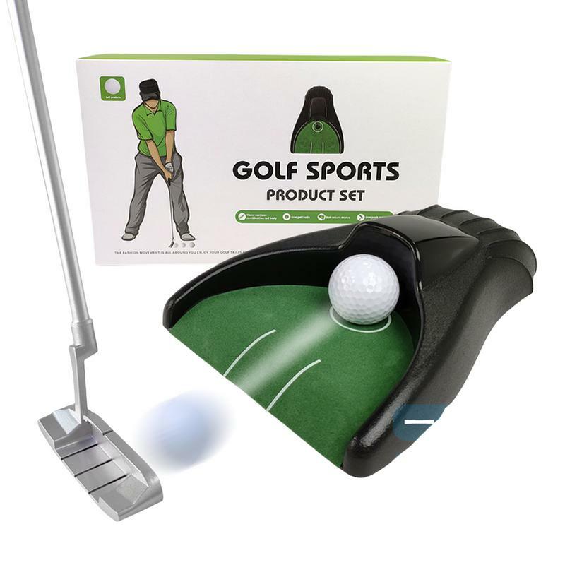 Golf Putter Auto Return Übungs stange für Golf Swing Aluminium legierung Golfball Putting Ausrüstung mit Montages chläger und Golfball