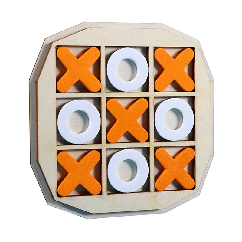 Tic Tac Toe Holz Brettspiel Xoxo Schach Brettspiel Nullen und Kreuze für Outdoor Indoor Erwachsene Kinder Goody Bag Füllstoffe