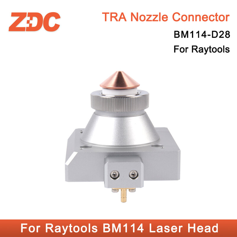 ZDC-conector de boquilla láser de fibra para RAYTOOLS, cabezal plano de corte, BM114, BM114S