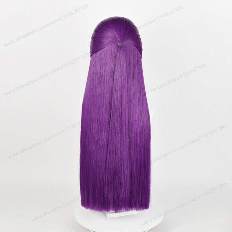 Fern Cosplay Perruque Cheveux Longs Raides Violets, Perruques Synthétiques Anime Halloween, Degré de Chaleur, 80cm