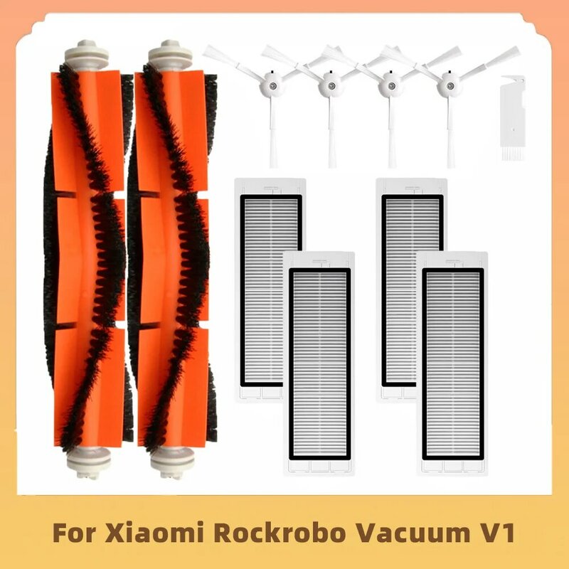 Piezas de repuesto para aspiradora Xiaomi Rockrobo V1, Roborock S4, S5, S6, SDJQR01RR, SDJQR02RR, cepillo lateral principal, filtro Hepa