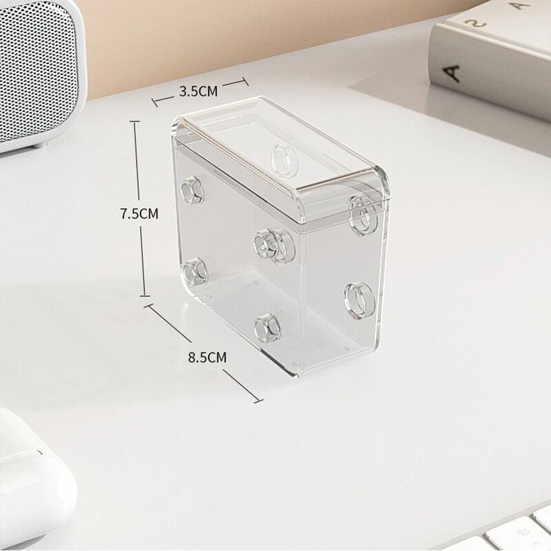 Waterproof Data Cable Storage Box Dustproof Flip Cover Cable Container Plastic Transparent Bobbin Winder Charging line