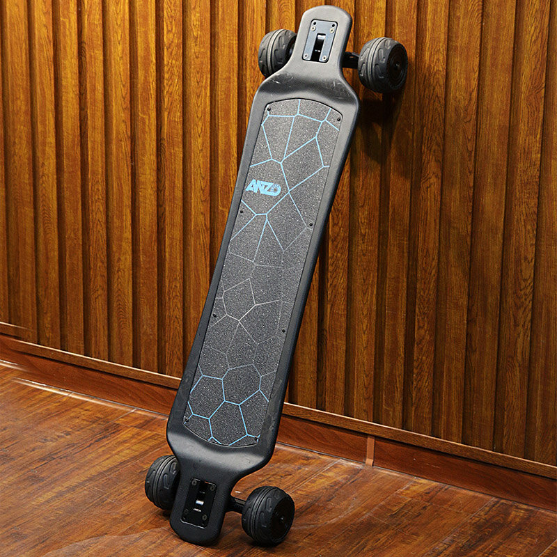 Skateboard longboard listrik 4wd, kecepatan tinggi 60km/jam tahan air dengan roda offroad