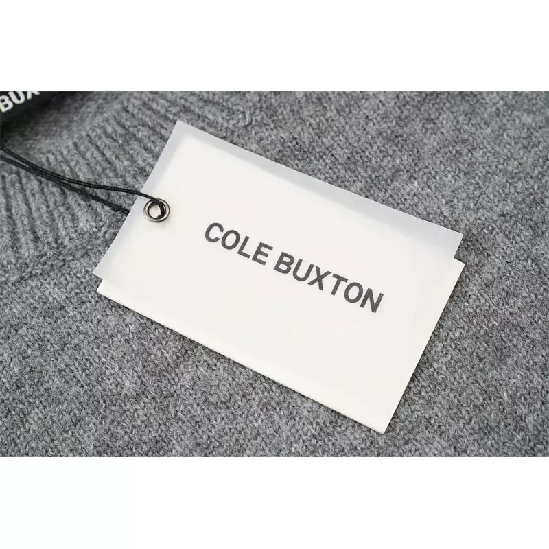 Cole Buxton Minimalistische Letter Logo Jacquard 1:1 Hoge Kwaliteit Paar Losse Gebreide Broek Trui S-XL
