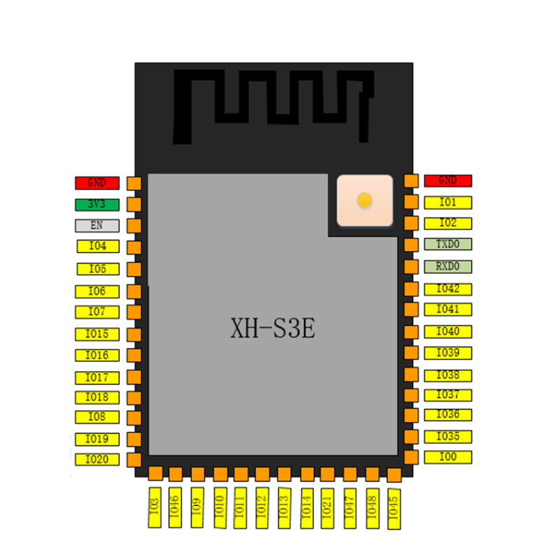 Piezas N16R8 ESP32-S3-WROOM-1, WiFi, Bluetooth, compatible con BLE 5,0, 16MB, Flash, 8MB, XH-S3E, módulo inalámbrico de doble núcleo, 5 ESP32-S3