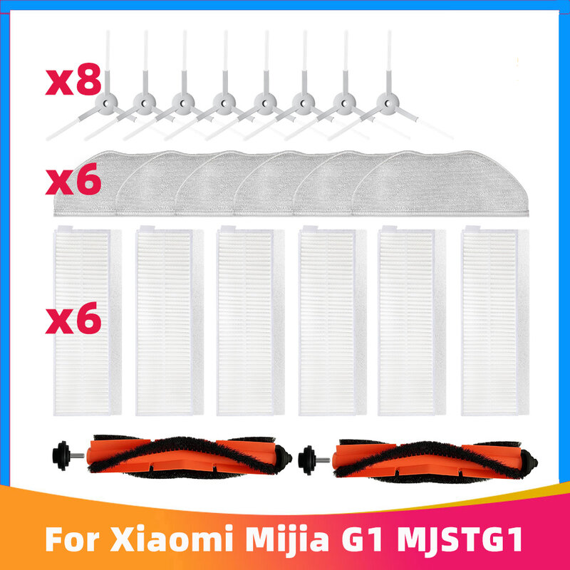 Zamiennik dla Xiaomi Mijia G1 MJSTG1 Mi Robot Mop próżniowy niezbędne SKV4136GL części zamienne główna szczotka boczna filtr Hepa szmata