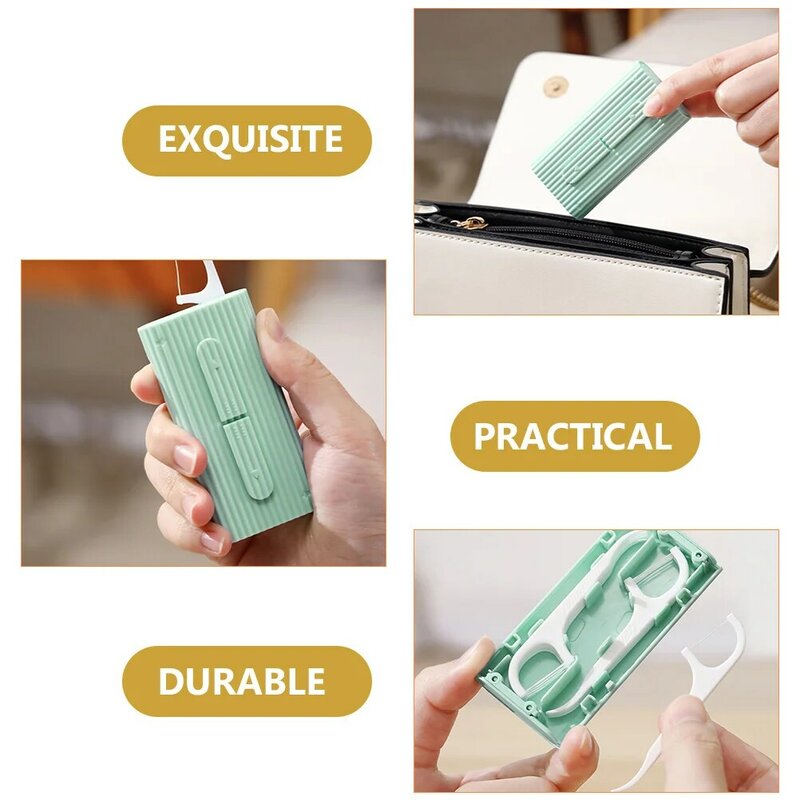Ensemble de fil dentaire compact portable, cure-dents, approvisionnement en dents, 1 jeu de questionFloss