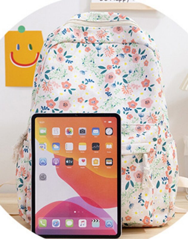 Spersonalizowany plecak z nazwą dla studentek w 2024, nowe w kwiatki plecak dla dziewczynek z wszechstronnym plecakiem o dużej pojemności Snd