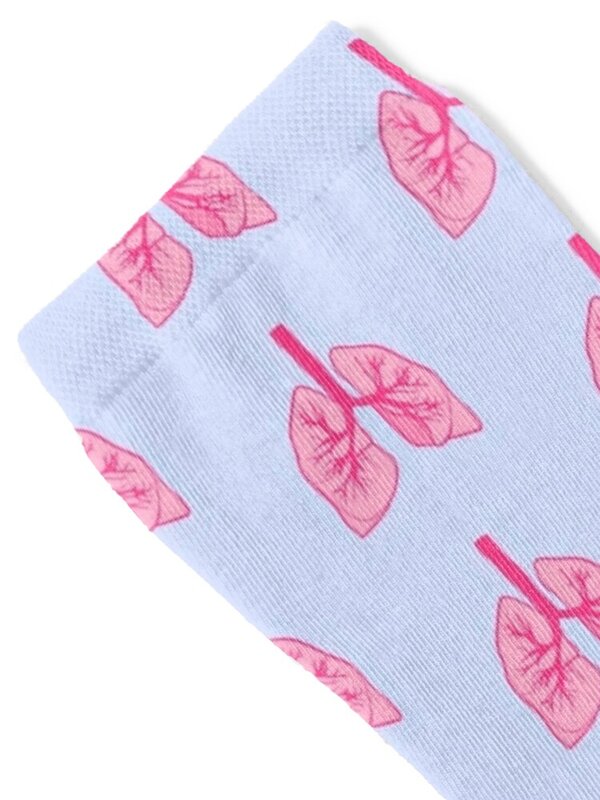 Minimalist ische pastell rosa Lunge Illustration Anatomie Socken HipHop Boden Socken Damen Herren