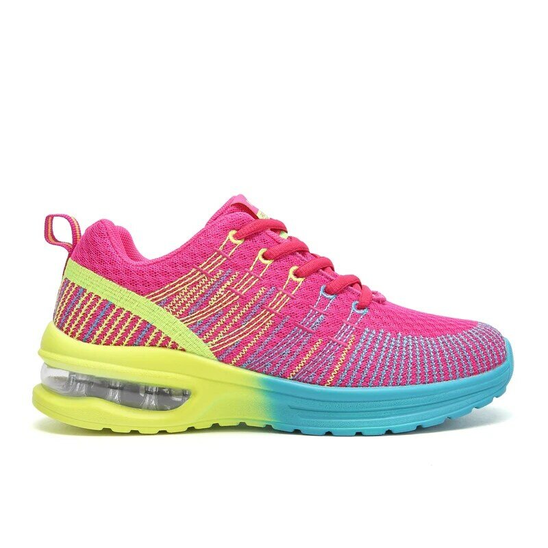 Обувь для бега; Женская спортивная обувь; Дышащие женские кроссовки; Сетчатый светильник на шнуровке; Chaussure Femme; Женская модная обувь
