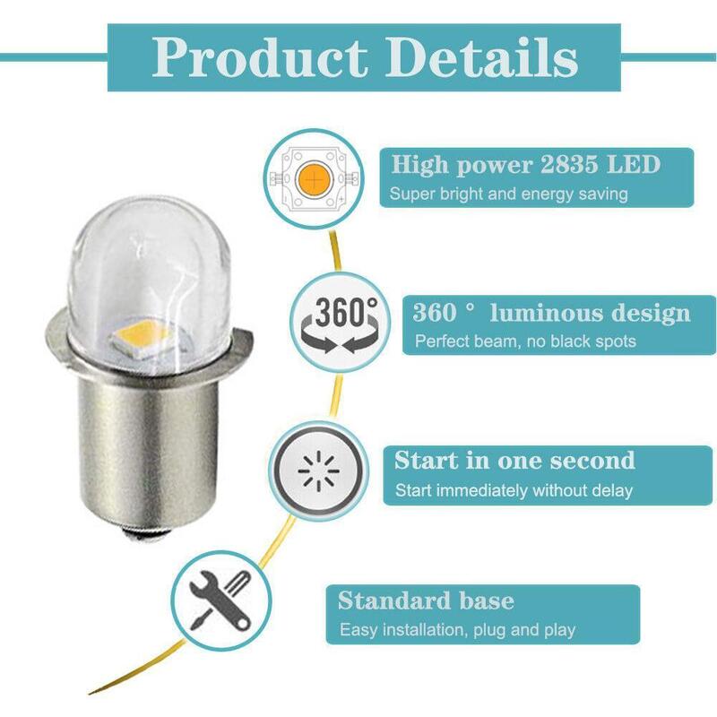 LEDライト用のアップグレード電球,白色光,暖かい白,3000k,6000k,dc,6-12v