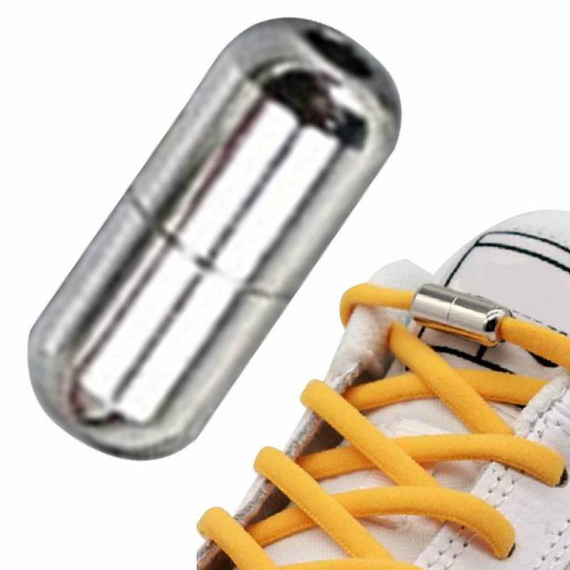 Набор металлических шнурков для кроссовок без завязывания, модные аксессуары для шнурков с металлической кружевной пряжкой