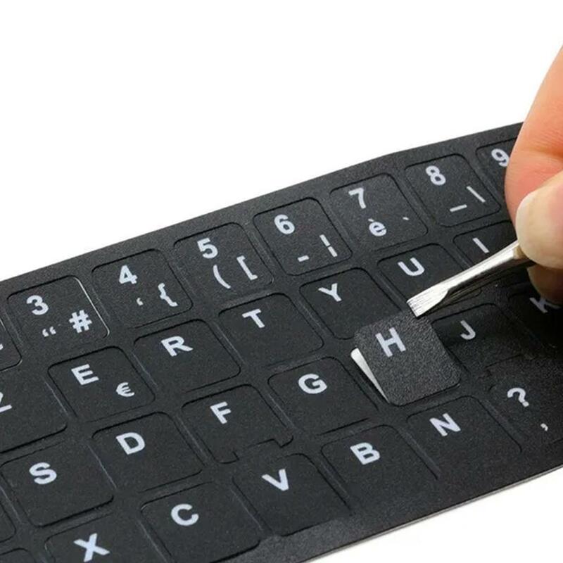 Japanese Russian German Arabic Korean English Keyboard Stickers Layout Letter Alphabet For Notebook Computer Desktop Keyboard