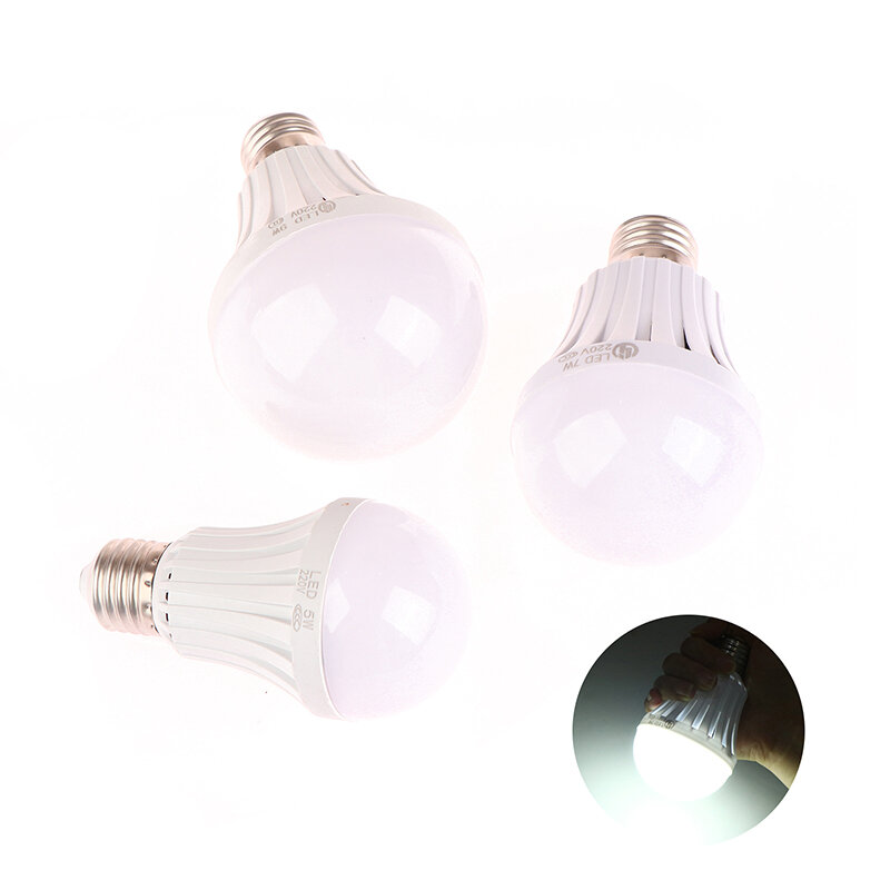 Lâmpada LED de gancho de emergência com botão interruptor, holofotes portáteis, lâmpada inteligente, 5W, 7 W, 9 W, 12 W, 15W, E27