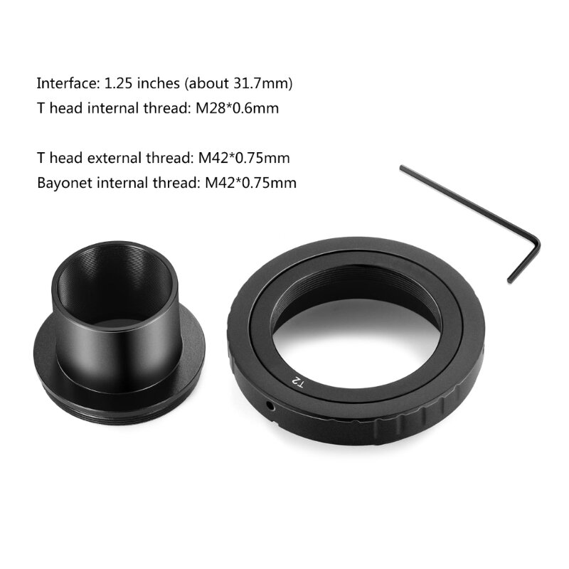 1.25 inches M42 Threads Connector T Ring Adapter for 35mmEOS Cameras