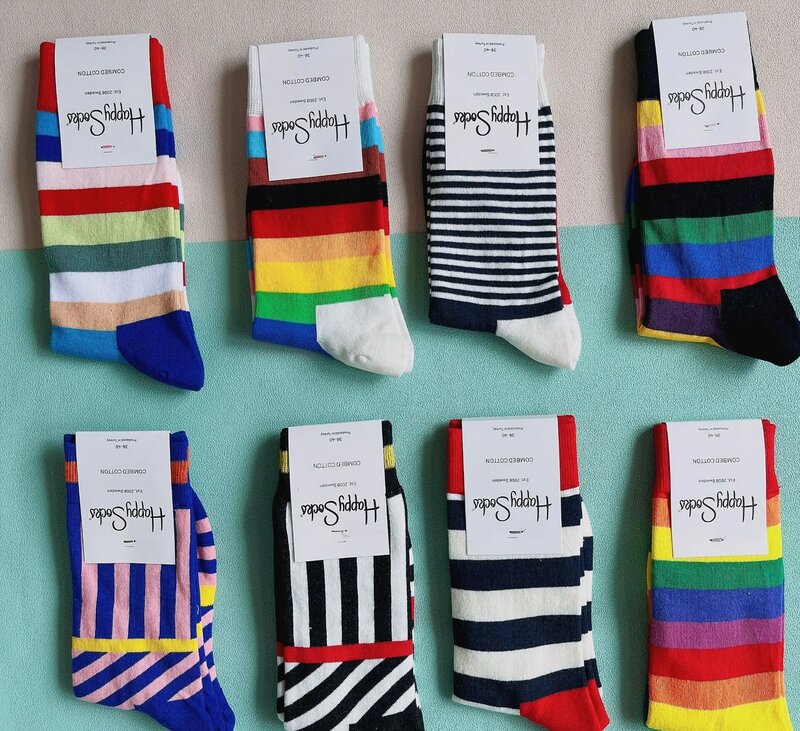 Happy Socks divertenti calzini colorati divertenti calzini pazzi luminosi taglia Unisex 36-40
