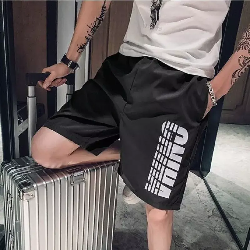 Male Short Pants Sweat Joggers with Pockets Sports Men's Shorts Black Stylish Casual Free Shipping Small Size Personalizate Y2k