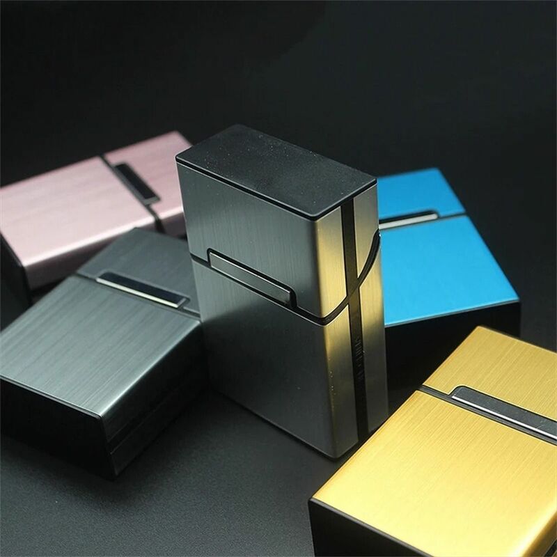 Magnetic Button Business Card Box Lightweight Aluminum Alloy Name Card Holder Metal Box Elegant Design ID Card Case Men Gift