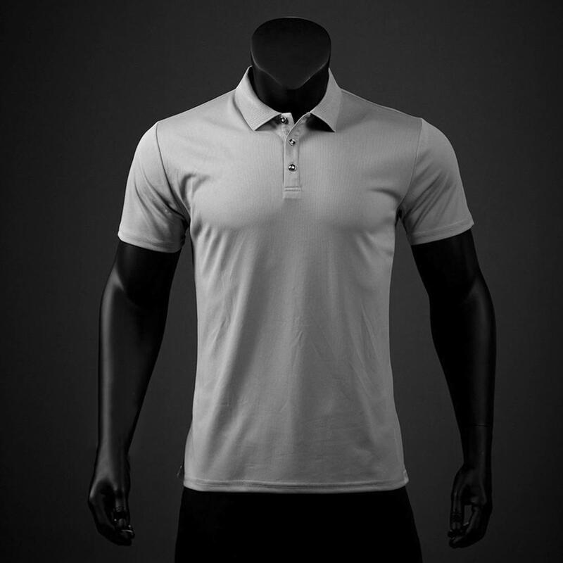Classic Pullover Top  Lapel Skin-friendly Male Shirt  Slim Fit Thin Male Shirt
