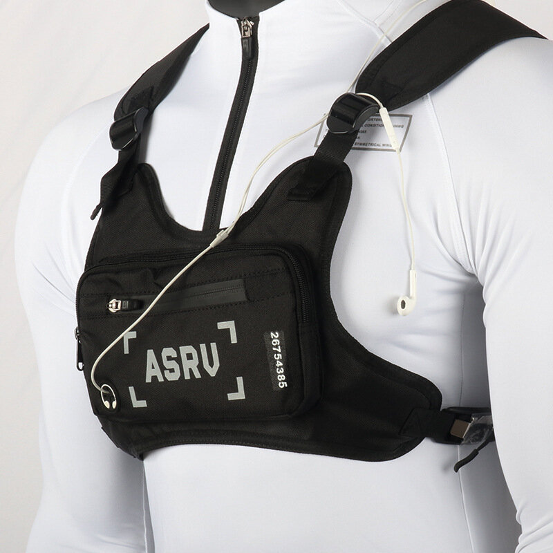 Mode Brust Rig Tasche für Männer Hüft tasche Hip Hop Streetwear funktionale Brust Handy taschen männliche Gürtel tasche