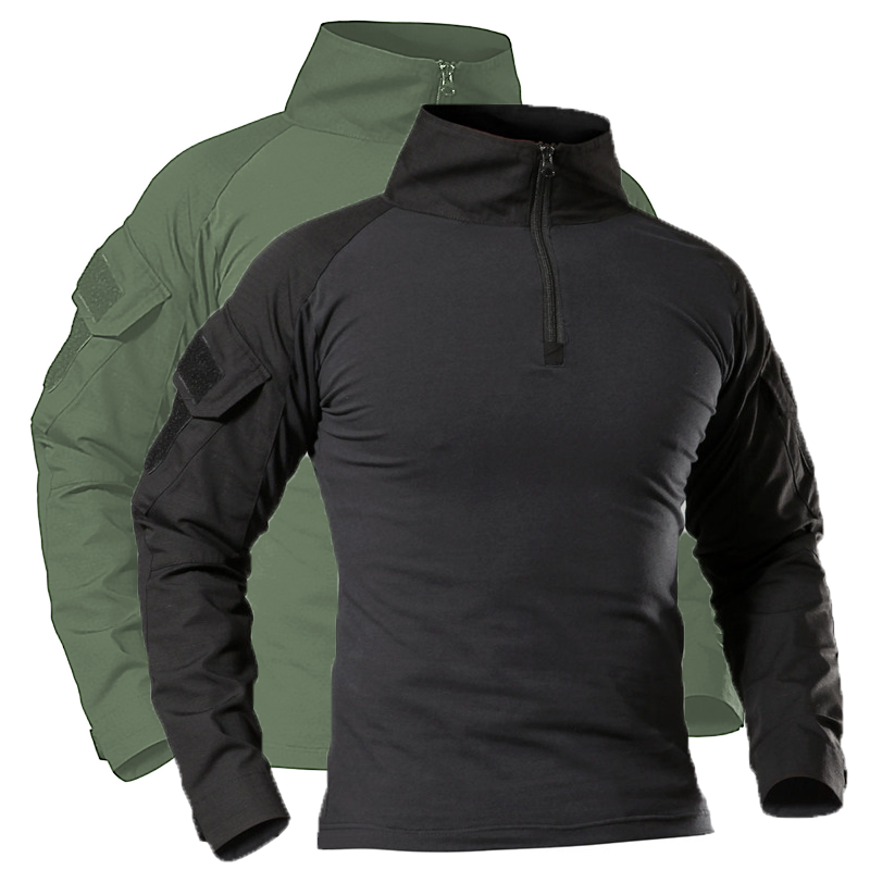 남성용 야외 전술 하이킹 티셔츠, 전투 군사 육군 CP 위장, 긴 소매 사냥 등반 셔츠, 면 스포츠 의류