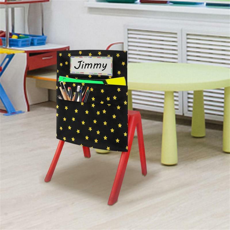 Krzesło szkolne torba gwiazdka urocza kieszeń na krzesło uniwersalna duża pojemność, zapobiegająca zanikaniu przestrzeni, Organizer na krzesło zapobiegający zanikaniu, 3 kolory dla