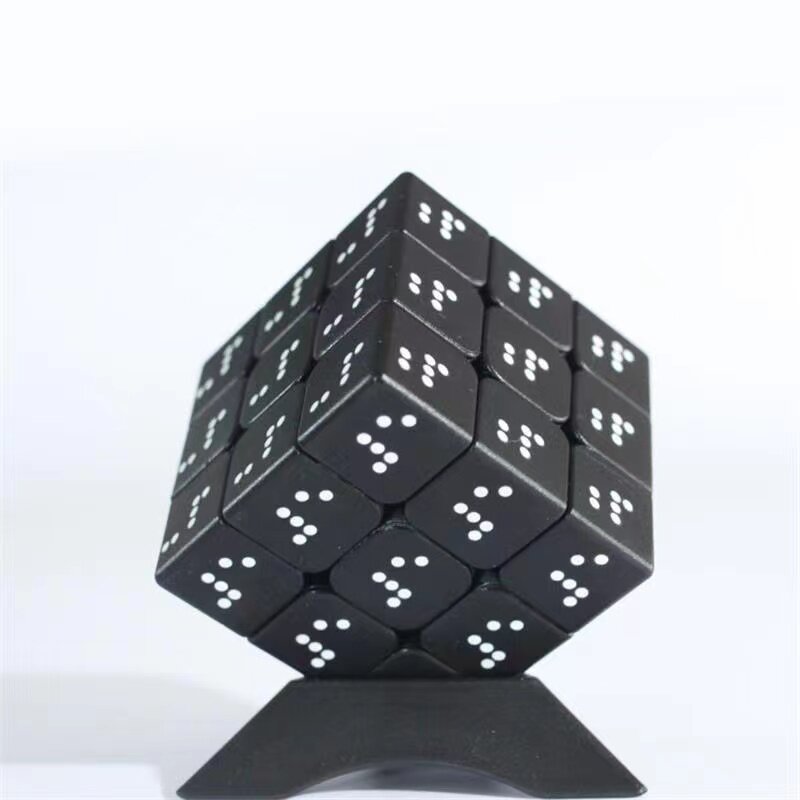 클래식 블라인드 릴리프 매직 큐브 퍼즐, 어린이 교육 장난감, 3x3x3