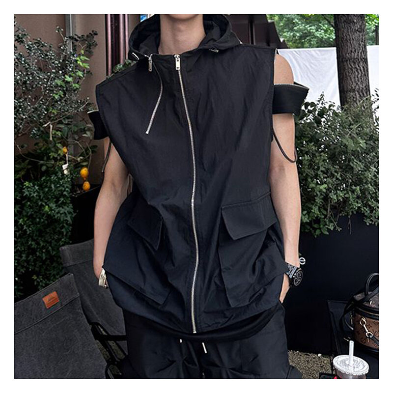 Street Trendy Brand Vest for Men's 2024 Summer Men's High Street Design  Pippy and Handsome Vest  Style