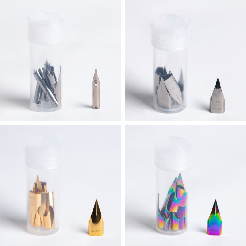 Resubdivision-Pointe de stylo absorbe ouissante pour étudiant, papeterie, bureau, outils, remplacement, plume, accessoires, 0.38mm